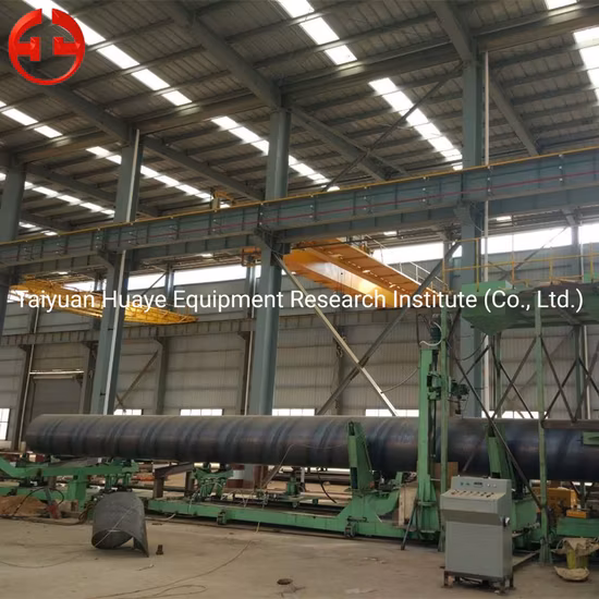 スパイラル溶接管製造機パイプ成形ライン